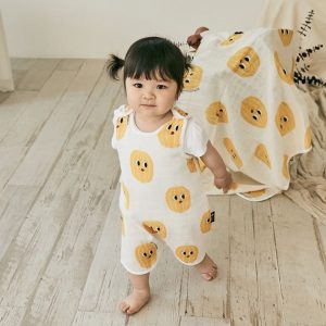 Áo ngủ Rototo bebe chất liệu xô 2 lớp – Hoạ tiết dưa lưới